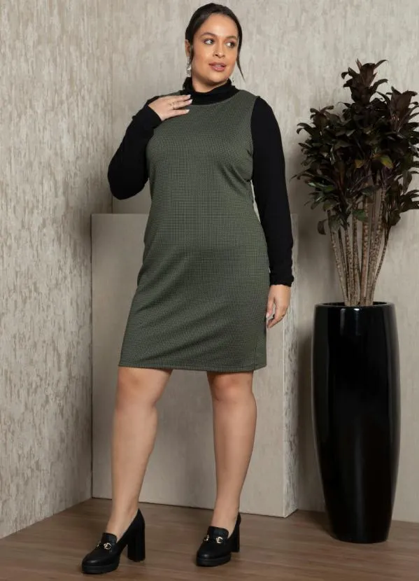 Quintess - Vestido Pied Poule Tubinho com Bolsos 10