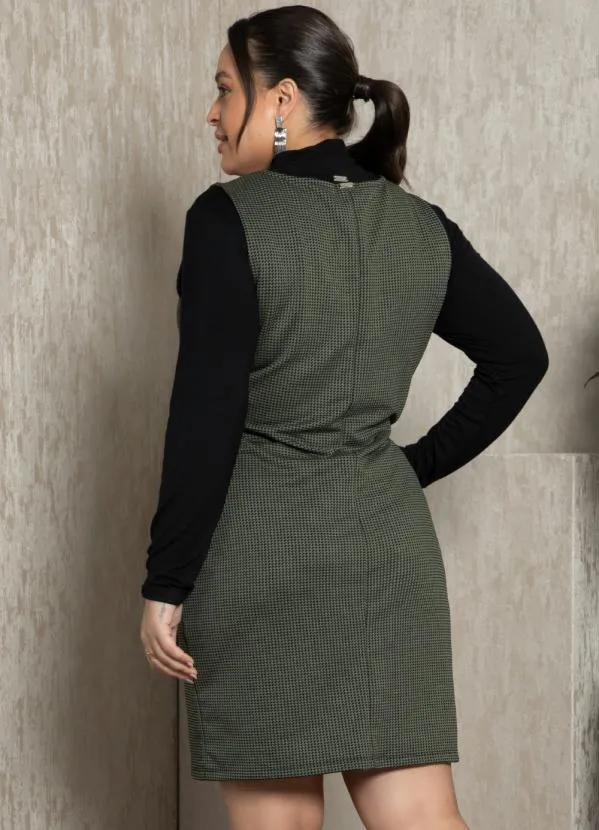 Quintess - Vestido Pied Poule Tubinho com Bolsos 7