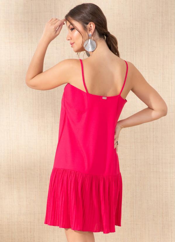 Quintess - Vestido Pink com Recorte Plissado 2