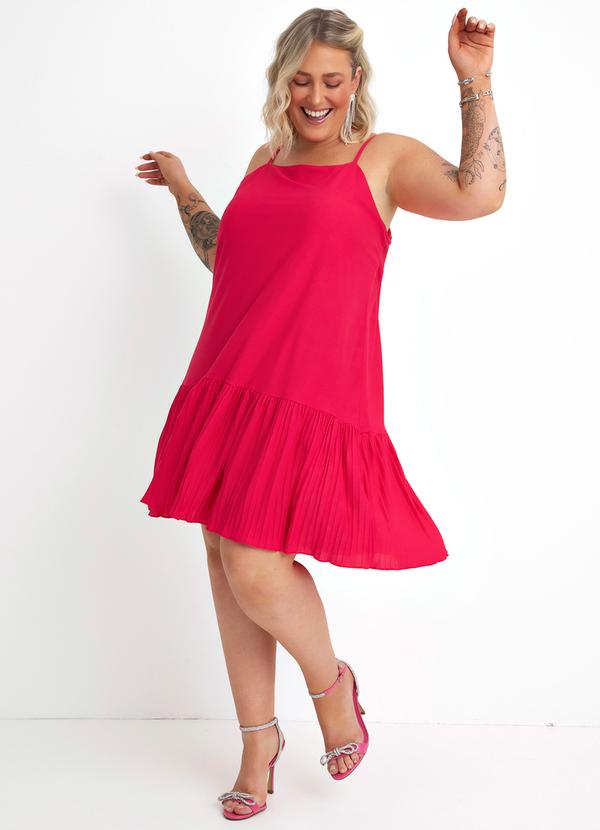 Quintess - Vestido Pink com Recorte Plissado 7