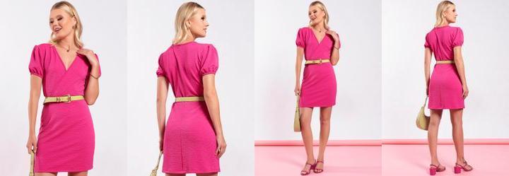 Vestido Pink em Malha Anarruga