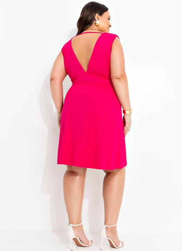 Quintess - Vestido Pink em Malha de Viscose com Elastano 7