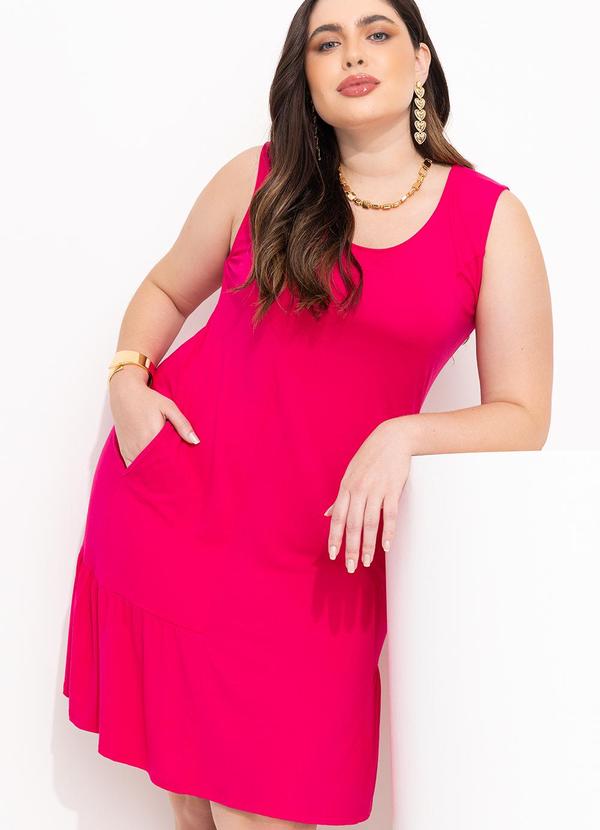 Quintess - Vestido Pink em Malha de Viscose 14