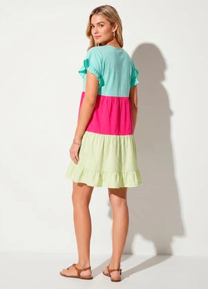Quintess - Vestido Pink em Tricoline - QUINTESS