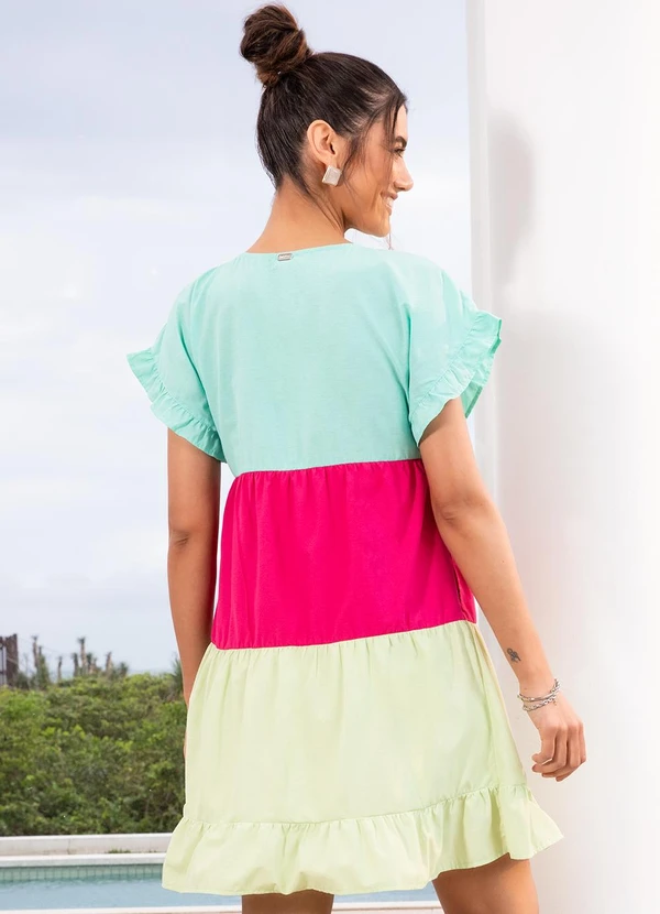 Quintess - Vestido Pink em Tricoline 3