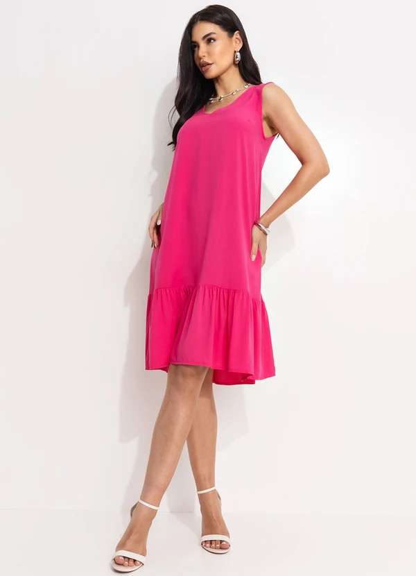 Quintess - Vestido Pink em Viscose Plana 3