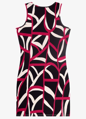 Vestido Plus Estampado Infinita Cor (Vermelho) - INFINITA COR