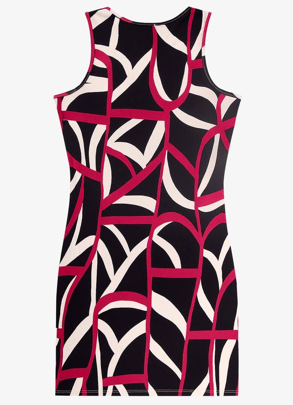 Infinita Cor - Vestido Plus Estampado Infinita Cor Vermelho 2