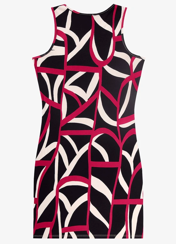 Infinita Cor - Vestido Plus Estampado Infinita Cor Vermelho 2