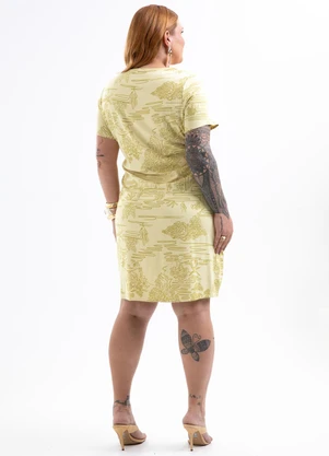 Cativa Plus Size - Vestido Plus Size em Viscose com Elastano Verde - CATIVA PLUS SIZE