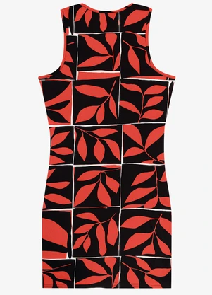 Vestido Plus Size Estampado Infinita Cor (Laranja) - INFINITA COR