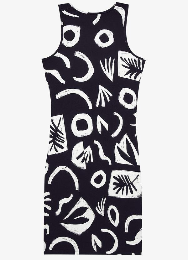 Infinita Cor - Vestido Plus Size Estampado Preto 2