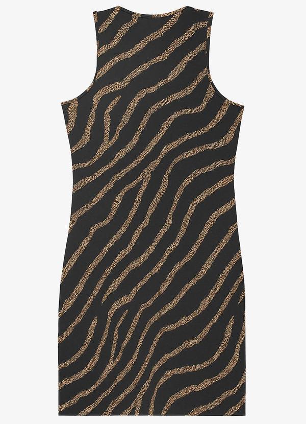 Infinita Cor - Vestido Plus Size Estampado Infinita Cor Preto 2