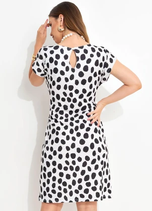 bonprix - Vestido Poá Abstrato em Malha Crepe - BONPRIX