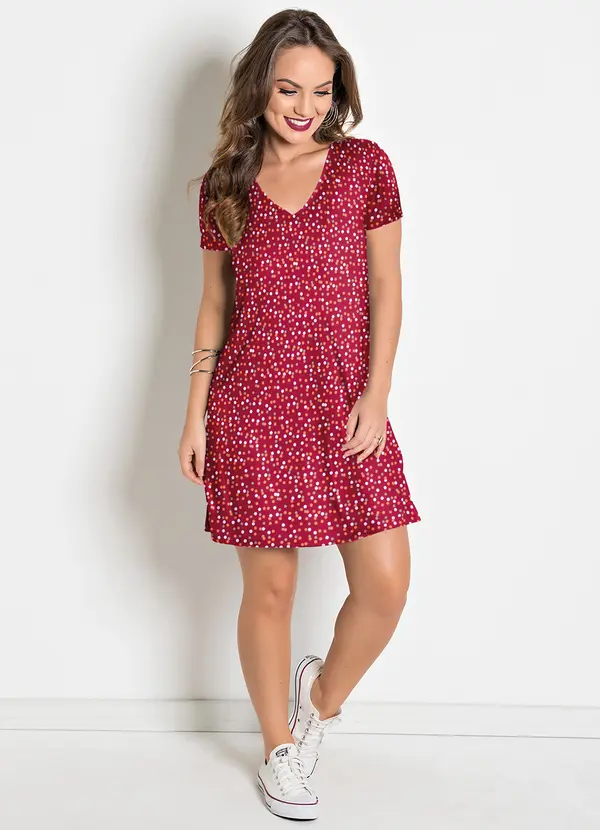 Moda Pop - Vestido Poá Colorido em Malha 3