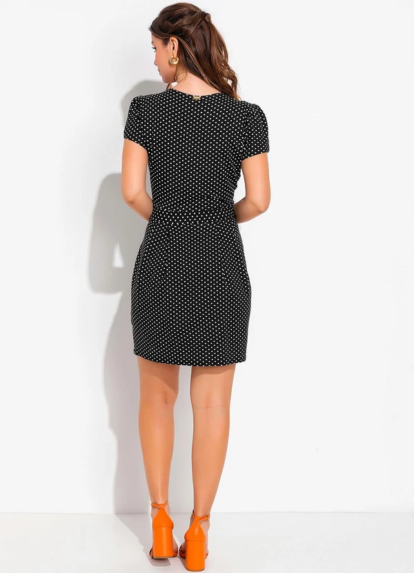 Quintess - Vestido Poá com Decote Transpassado 4