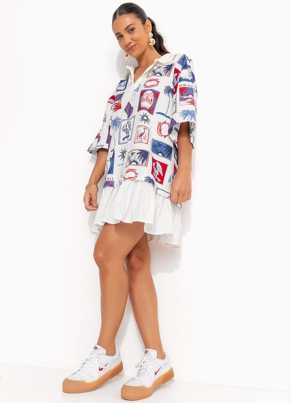Farm - Vestido Polo Tropical Vintage Off White 4