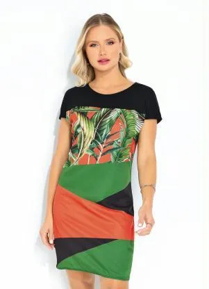 Vestido (Preta) Estampada Rovitex - ROVITEX