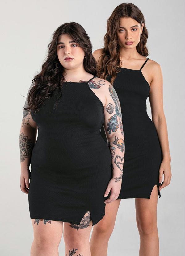 Enfim - Vestido Preto Básico Curto Feminino 2