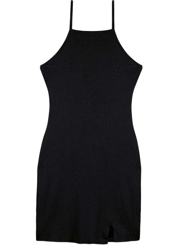 Enfim - Vestido Preto Básico Curto Feminino 3