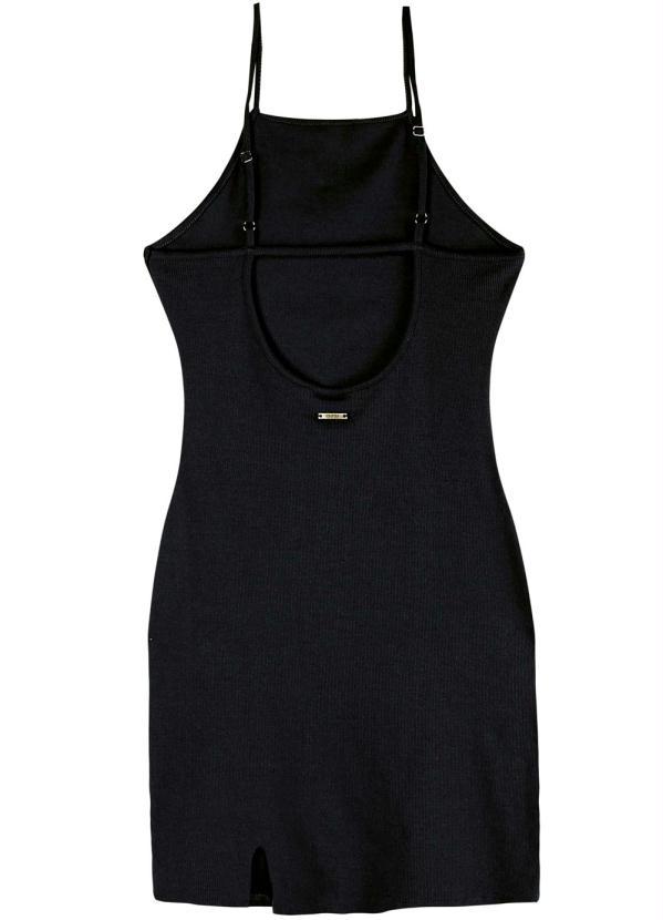 Enfim - Vestido Preto Básico Curto Feminino 4