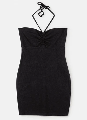 Authoria - Vestido Preto com Amarração Preto - AUTHORIA