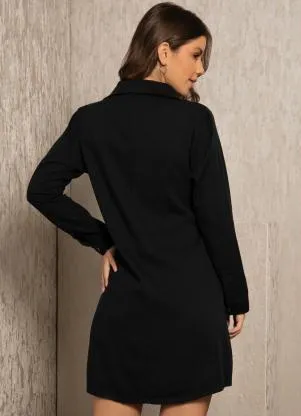 Quintess - Vestido Preto com Bolsos - QUINTESS