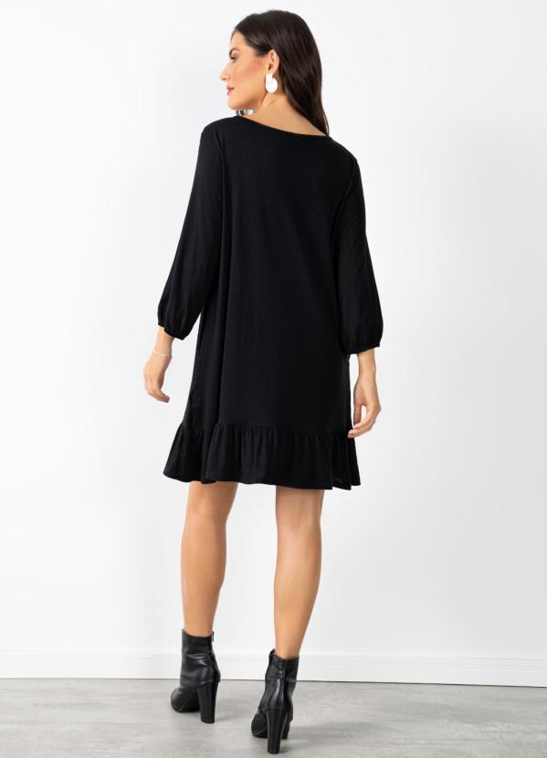 Quintess - Vestido Preto com Cordel com Ponteira 3