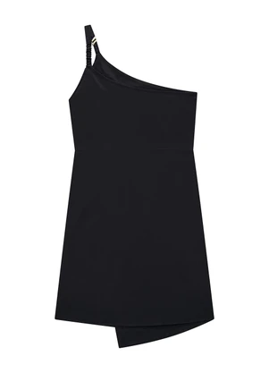 Enfim - Vestido Preto Curto Assimétrico - ENFIM