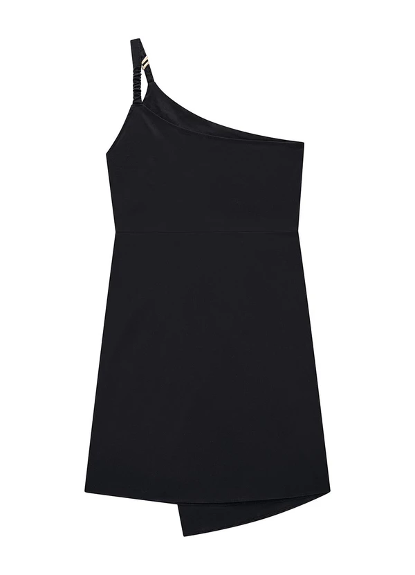 Enfim - Vestido Preto Curto Assimétrico 2
