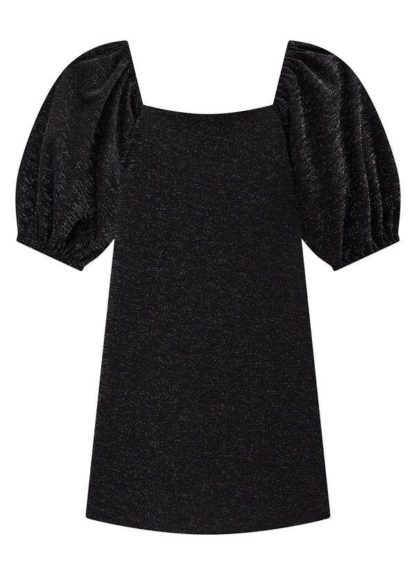 Enfim - Vestido Preto Curto em Lurex 3