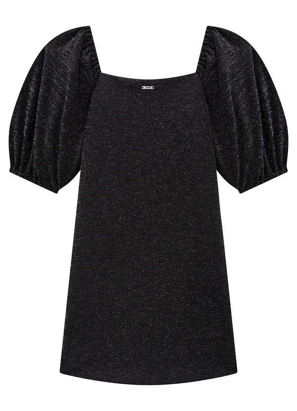 Enfim - Vestido Preto Curto em Lurex 4