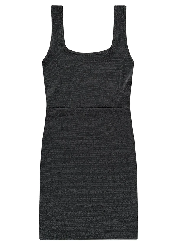 Enfim - Vestido Preto Curto Justo em Lurex 3