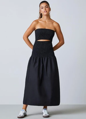 Authoria - Vestido Preto de Lastex Preto - AUTHORIA