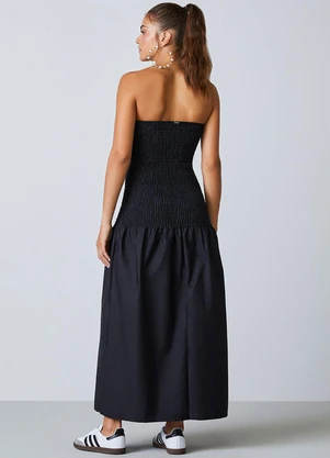 Authoria - Vestido Preto de Lastex Preto - AUTHORIA