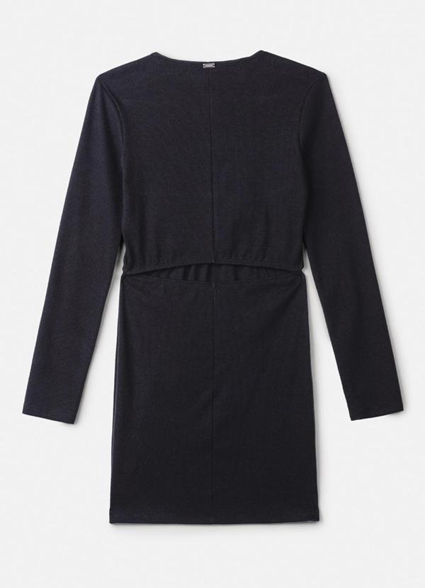 Authoria - Vestido Preto de Ribana com Argola Preto 2