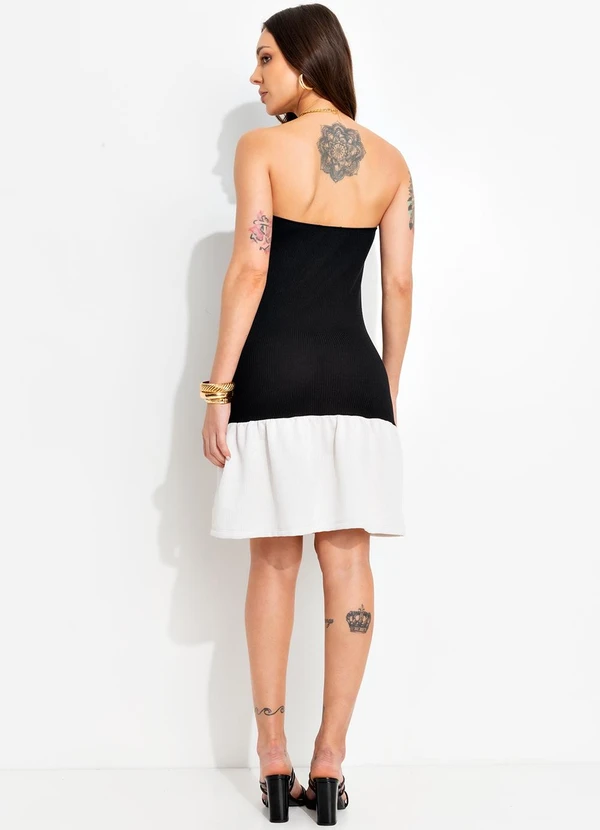 Bimini - Vestido Preto em Canelado 5