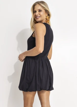Bimini - Vestido Preto em Canelado - BIMINI