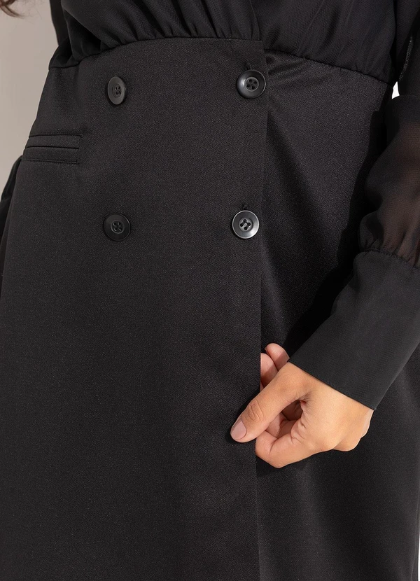 Quintess - Vestido Preto em Chiffon 2