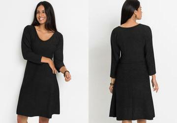 Vestido Preto em Malha Cotel