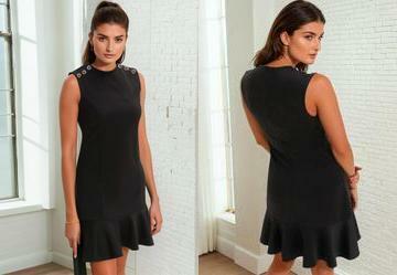 Vestido Preto em Malha Crepe