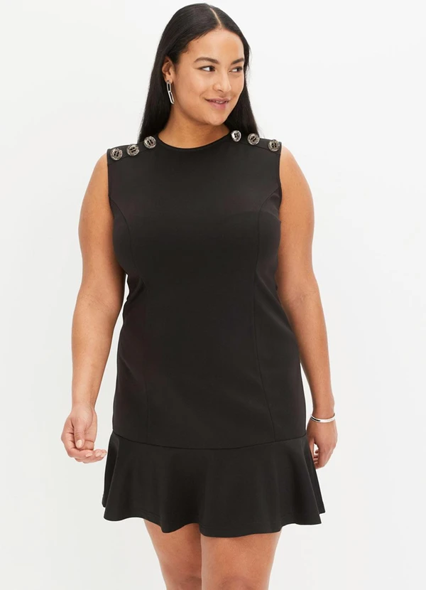 bonprix - Vestido Preto em Malha Crepe 2