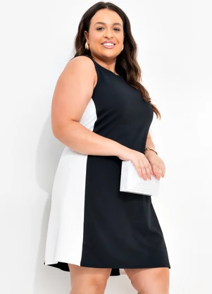 Quintess - Vestido Preto em Malha Crepe - QUINTESS