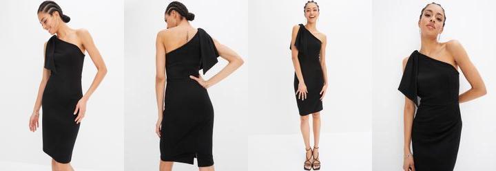 Vestido Preto em Malha Crepe