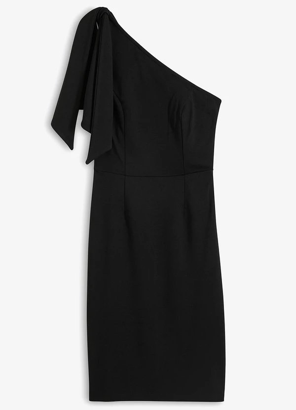 bonprix - Vestido Preto em Malha Crepe 6