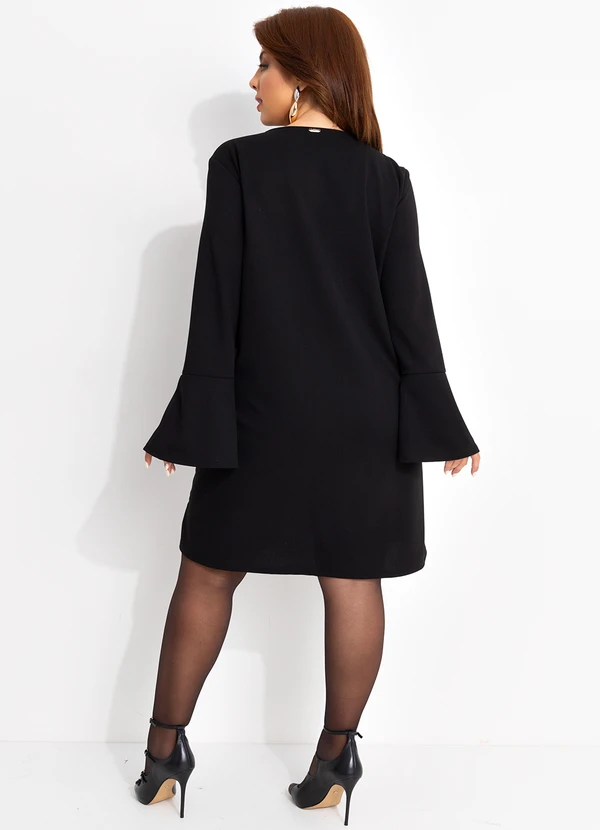 Quintess - Vestido Preto em Malha Crepe 17