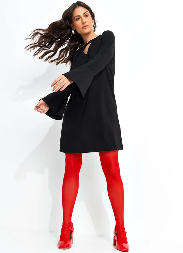 Quintess - Vestido Preto em Malha Crepe 8