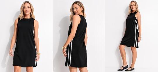 Vestido Preto em Malha Crepe