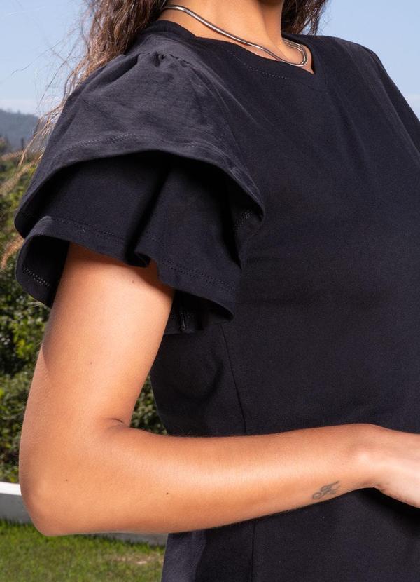 Quintess - Vestido Preto em Malha de Algodão 5