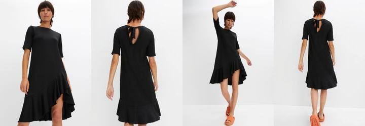 Vestido Preto em Malha de Viscose